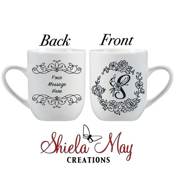 Personalized Initial & Message 12oz Mug - Picture 1 of 5